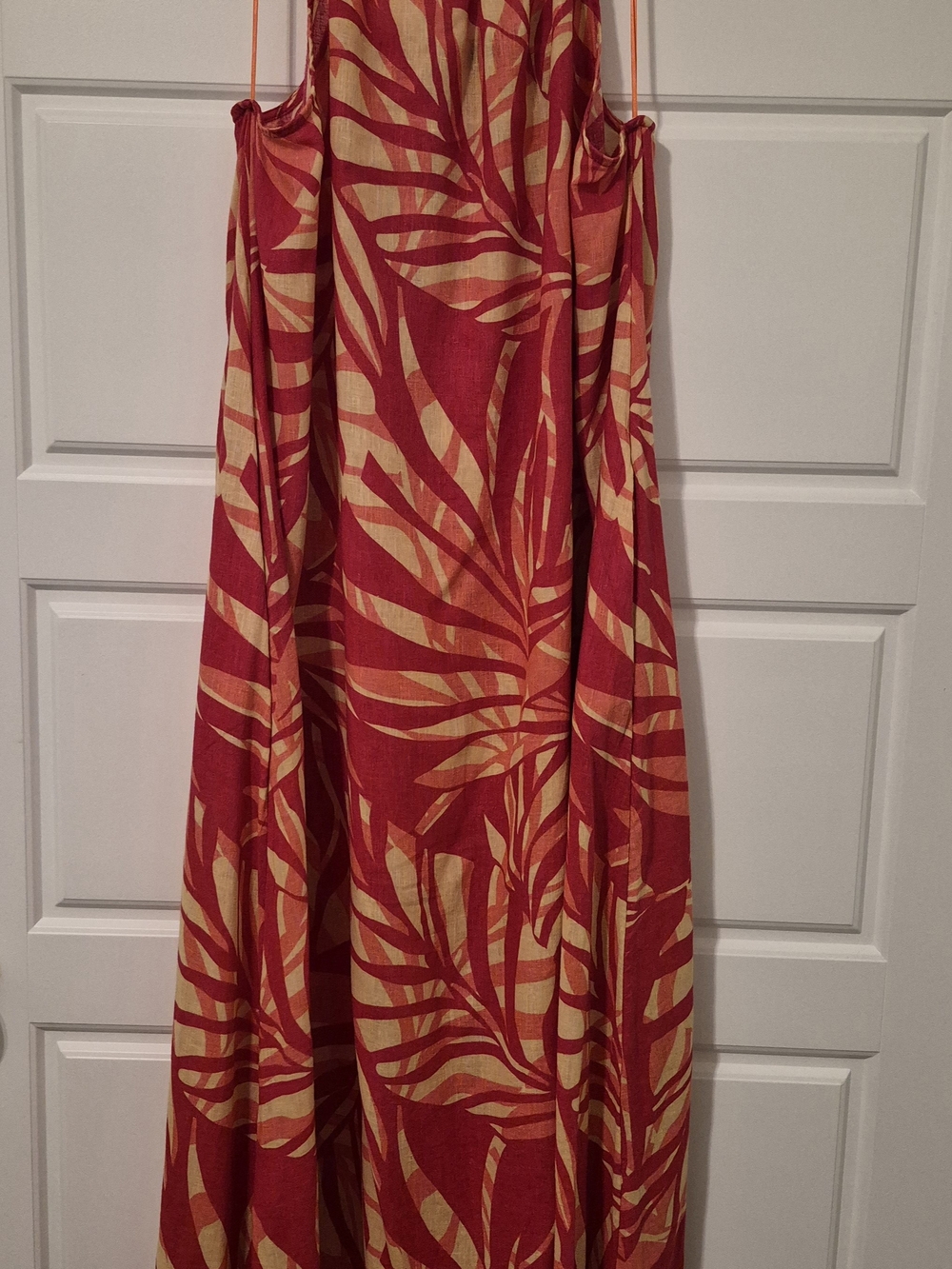 Tahari Fuschia/Pink/Beigw Tropical Print Maxi Dress - Picture 1 of 3